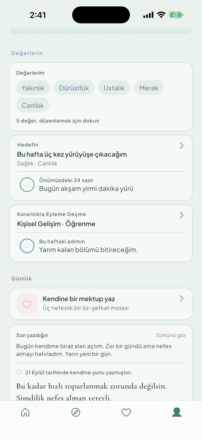 Vela — Değerlerin: Değerden hedefe, hedeften ilk adıma