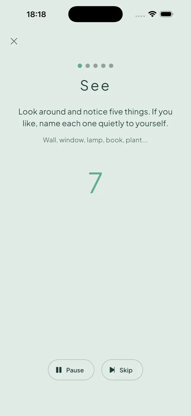 Vela — Focus screen